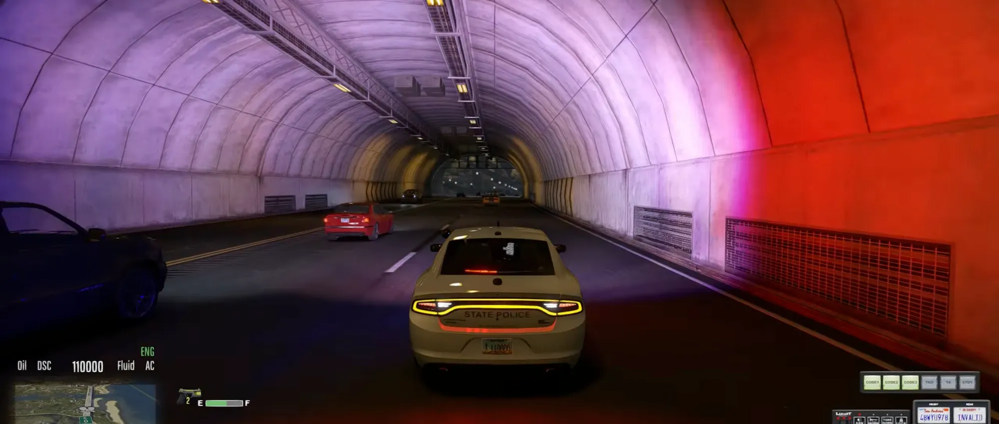 Thành phố Los Santos về đêm trong FiveM với đồ họa mở rộng, đèn đường và tòa nhà chi tiết